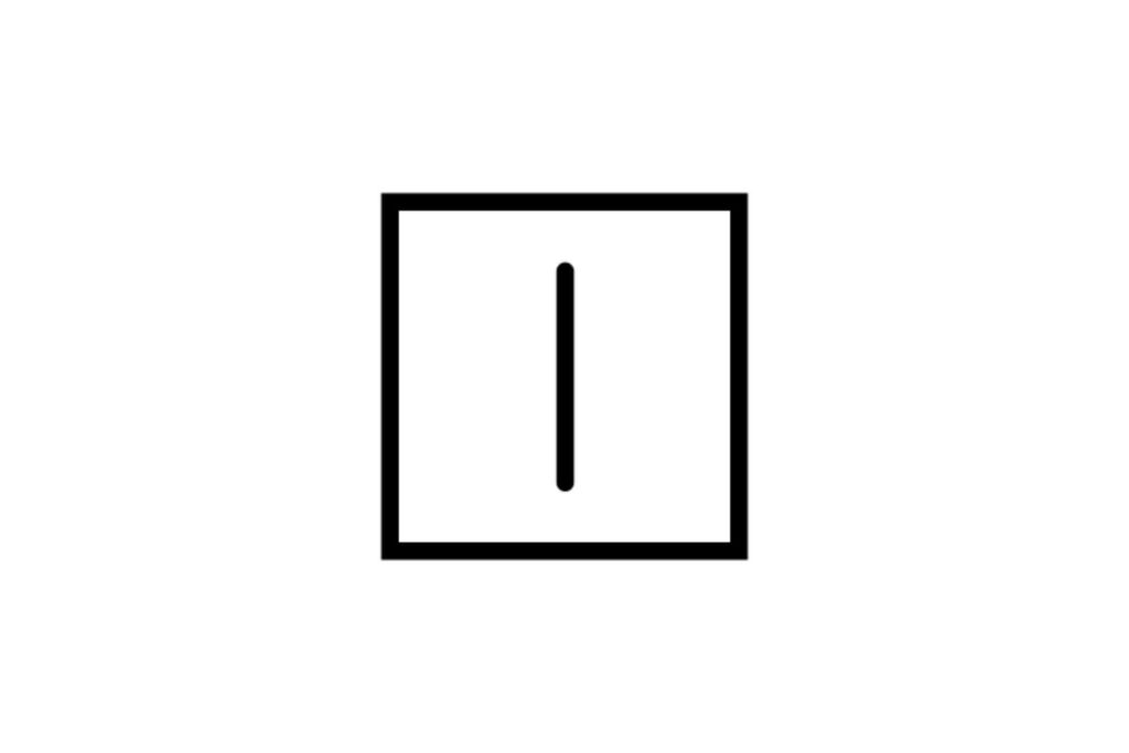A straight line inside a square