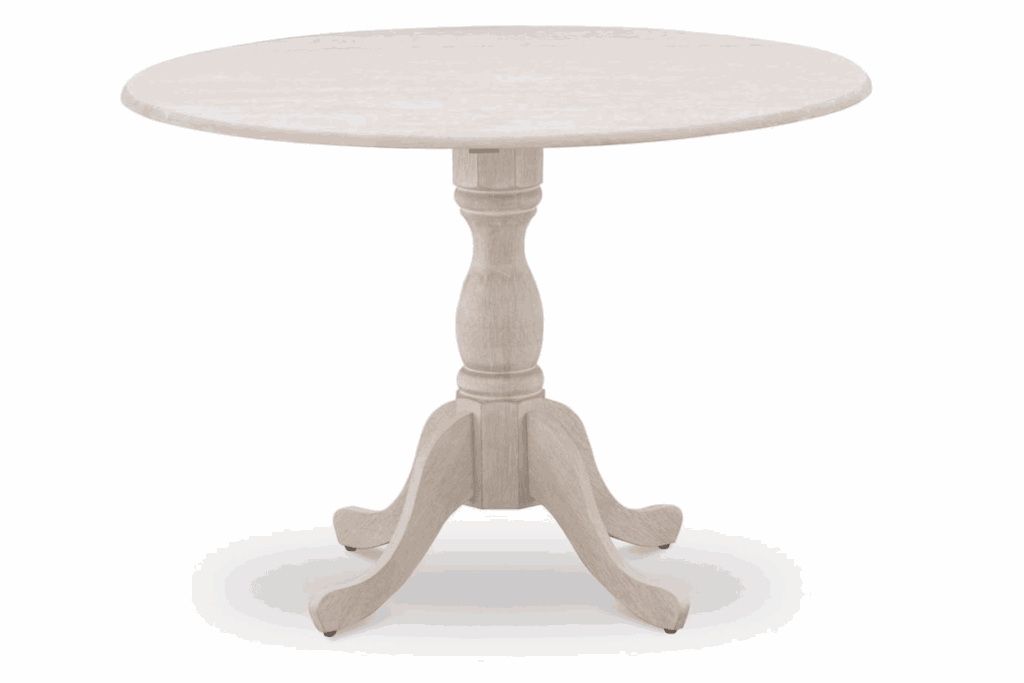 Light wood round dining room table