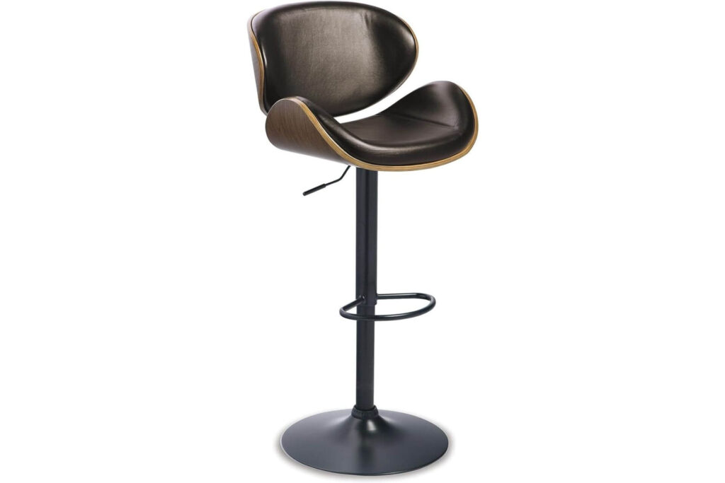 Signature Design by Ashley Brown and Black Adjustable Bar Stool