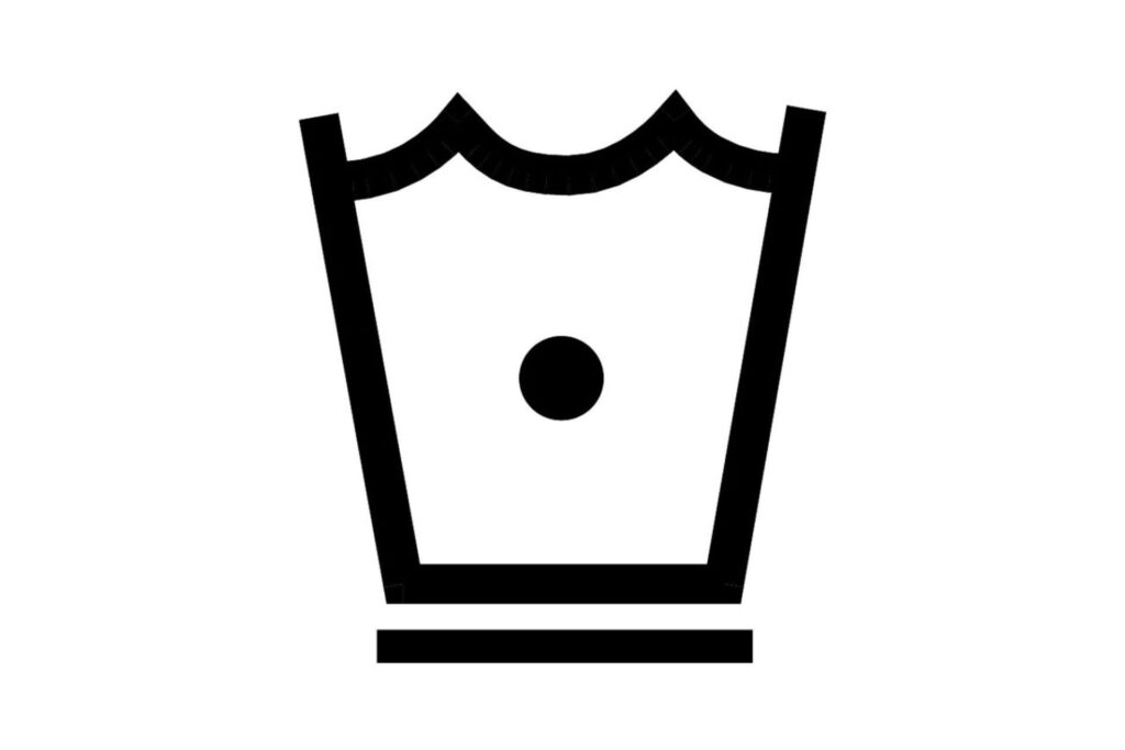 Washtub icon with one dot