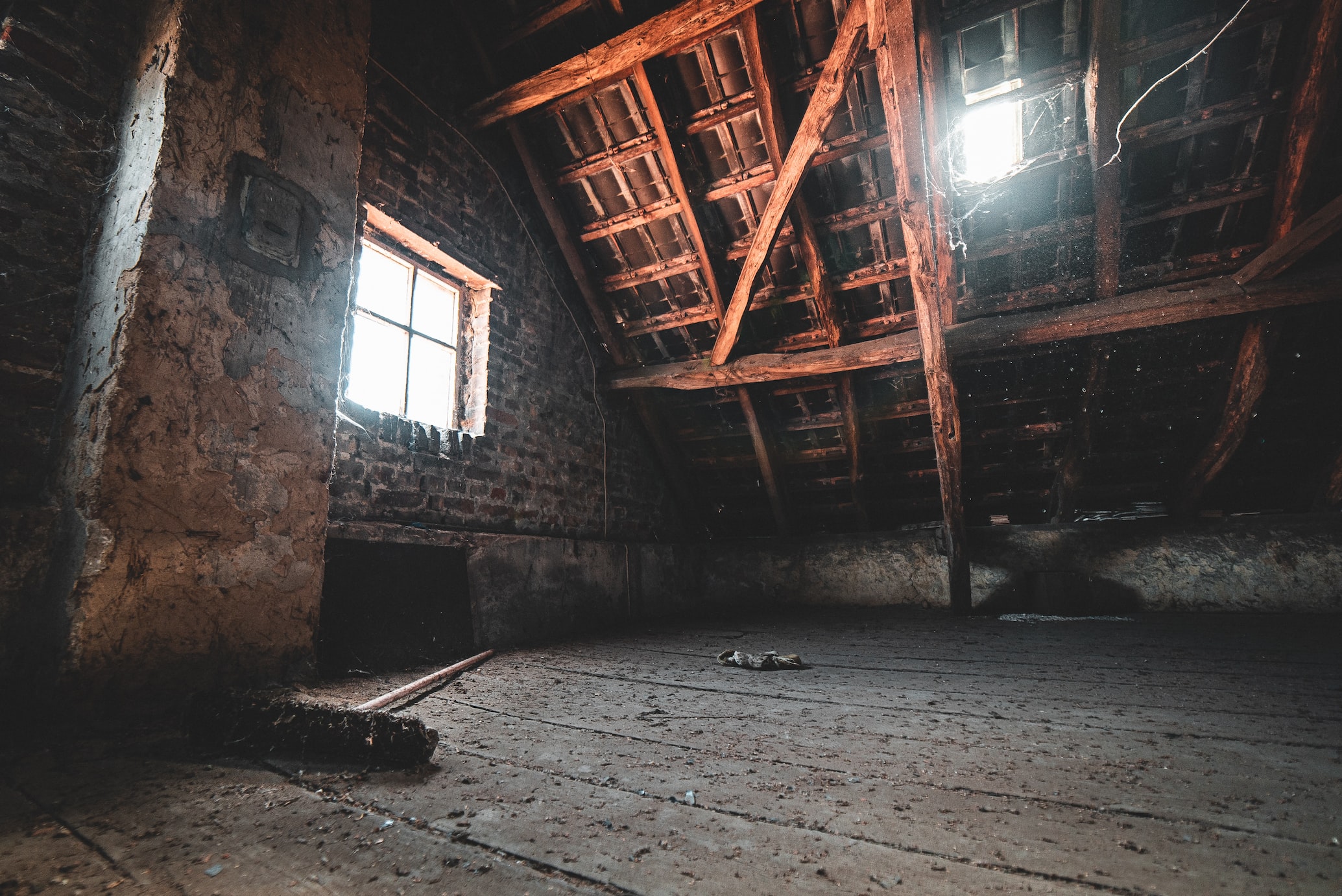 an empty attic