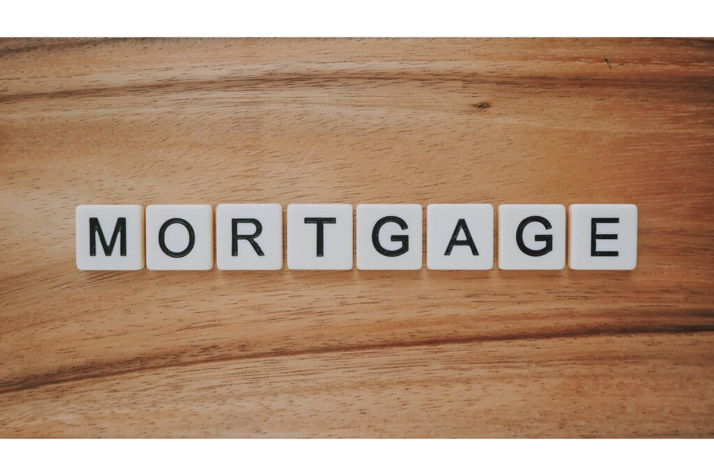 Scrabble tiles forming the word Mortgage.