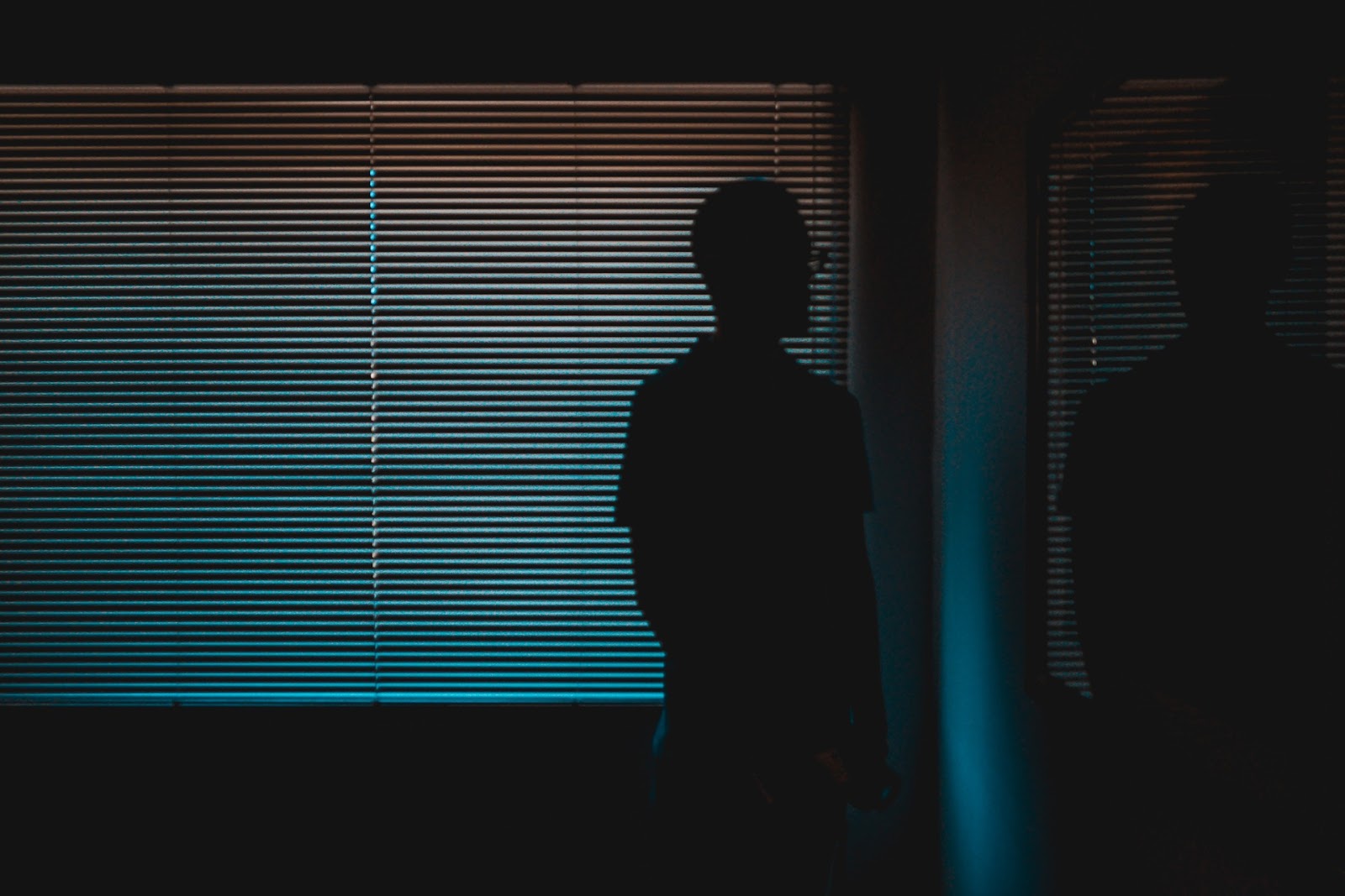 person in the dark