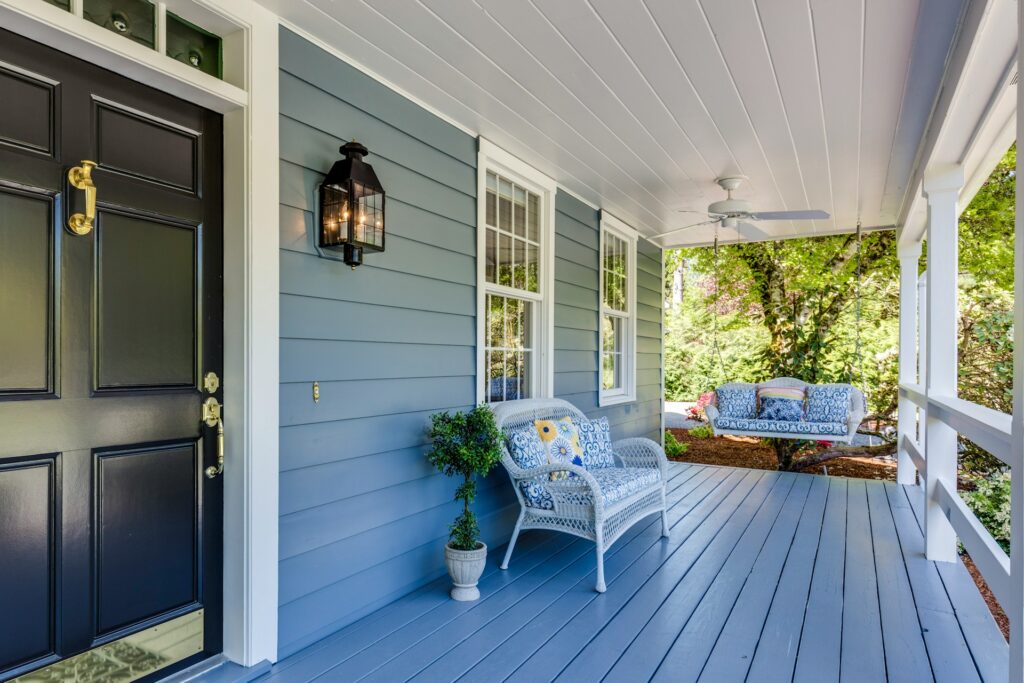 staged home deck