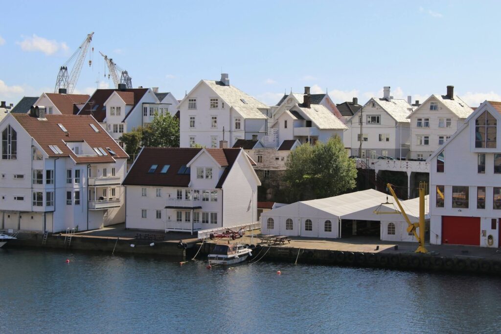 Houses on the Island Risoy in Norway