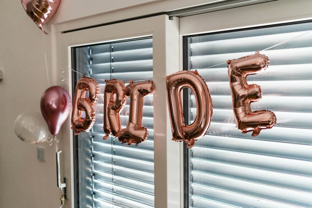 A personalized decoration in a bachelorette party house