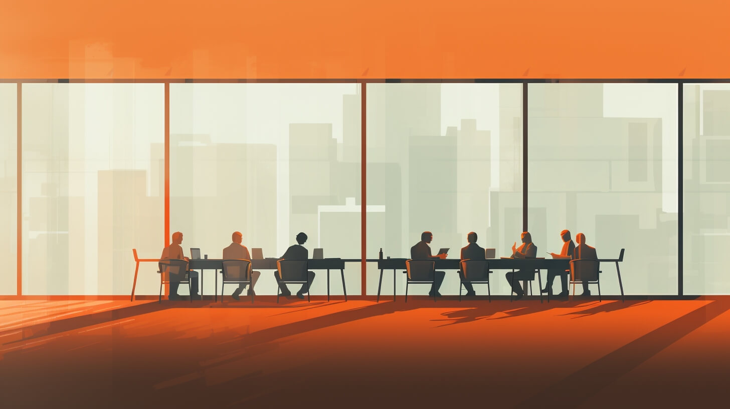people sitting at a table during a meeting