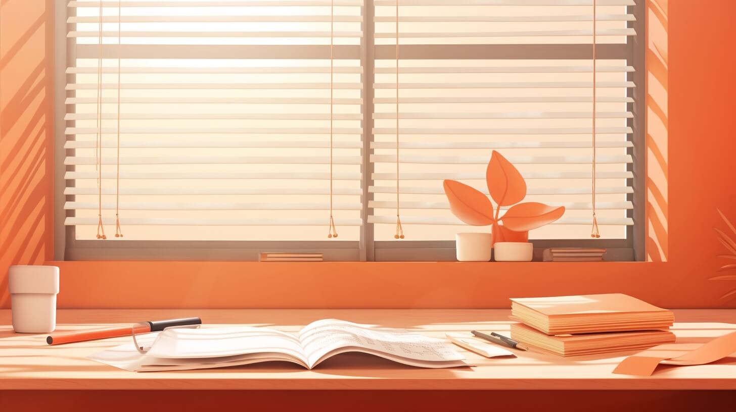 papers and notebooks sitting on a desk