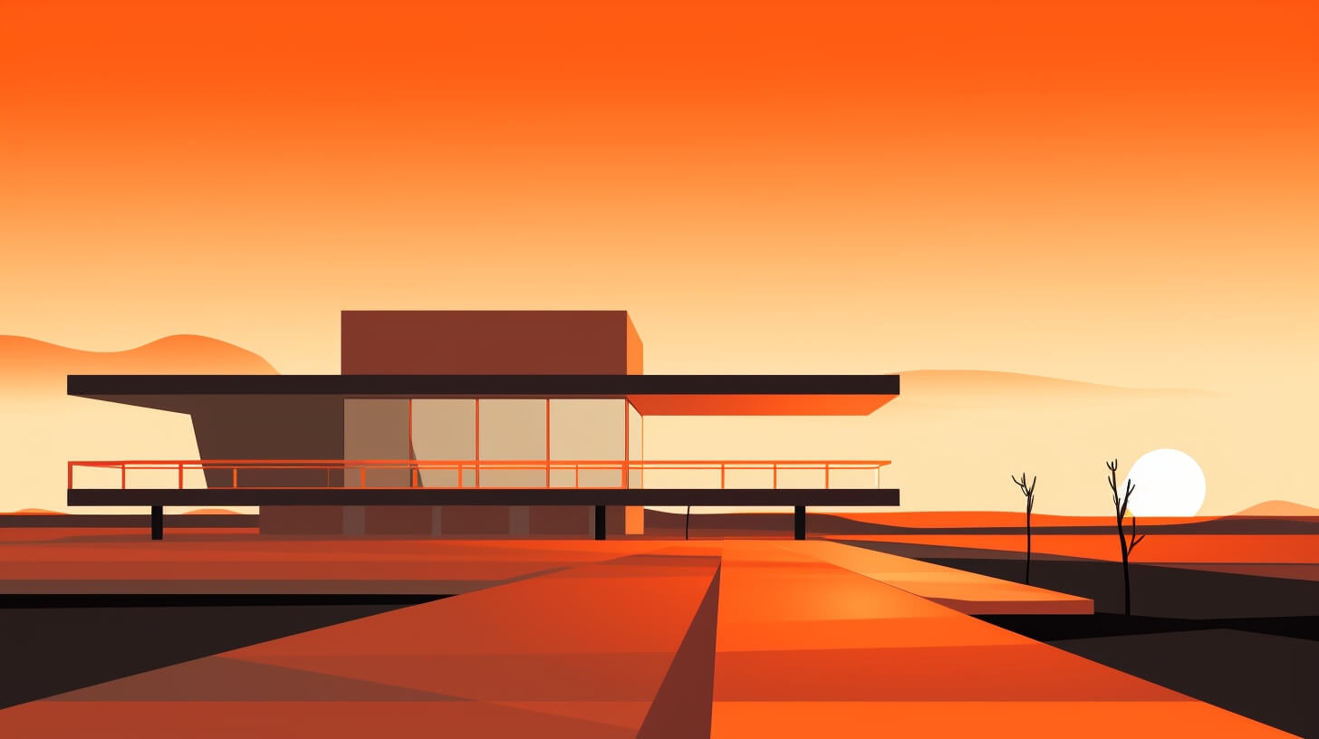 concrete home in the desert
