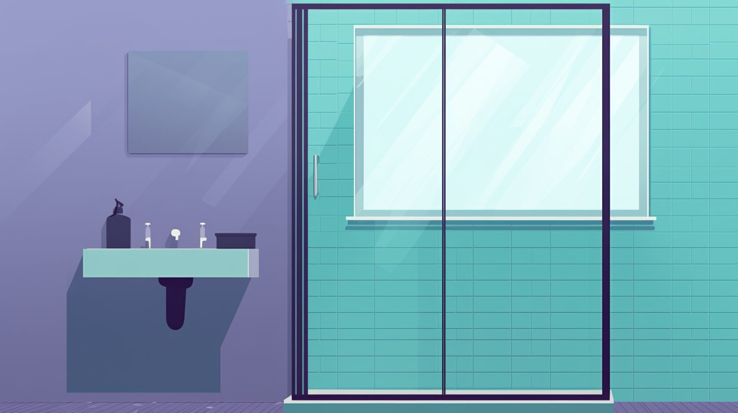 bathroom with sink and open stall shower
