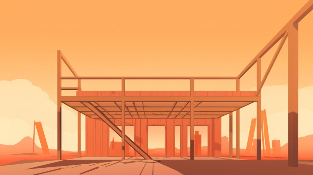 the foundation of a home being built