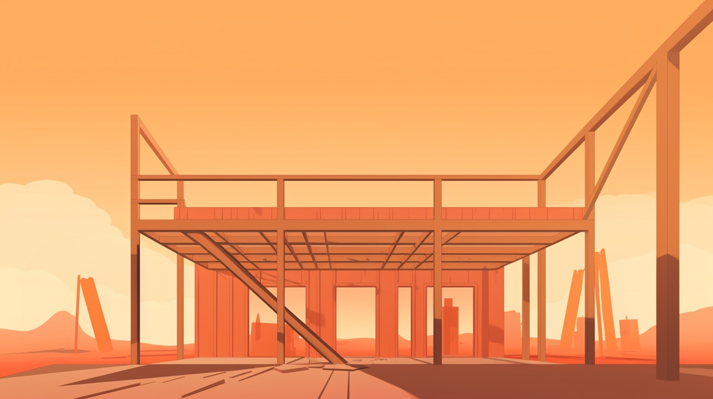 the foundation of a home being built