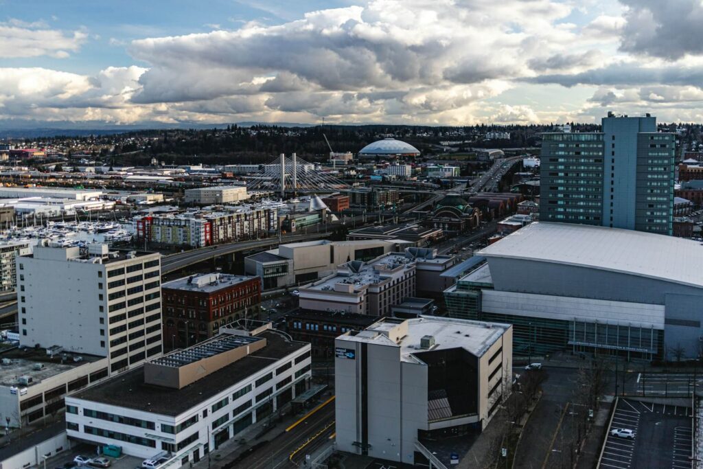 Aerial view of Tacoma, Washington