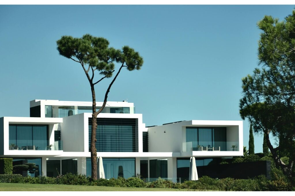 A futuristic, minimalist home. 
