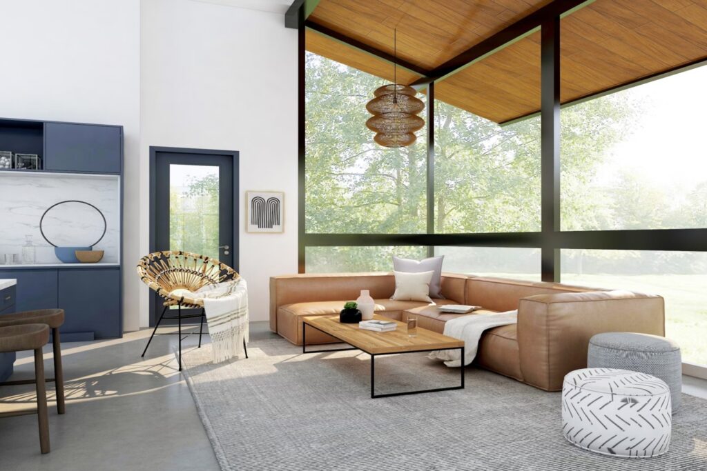 modern screened-in porch