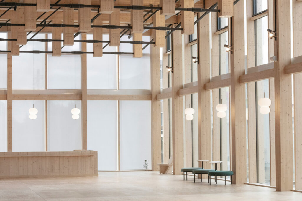 The aesthetics of glulam sustainable construction.