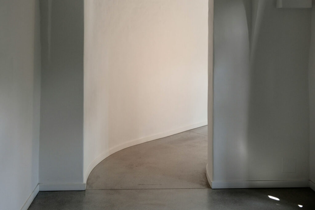 A curved hallway