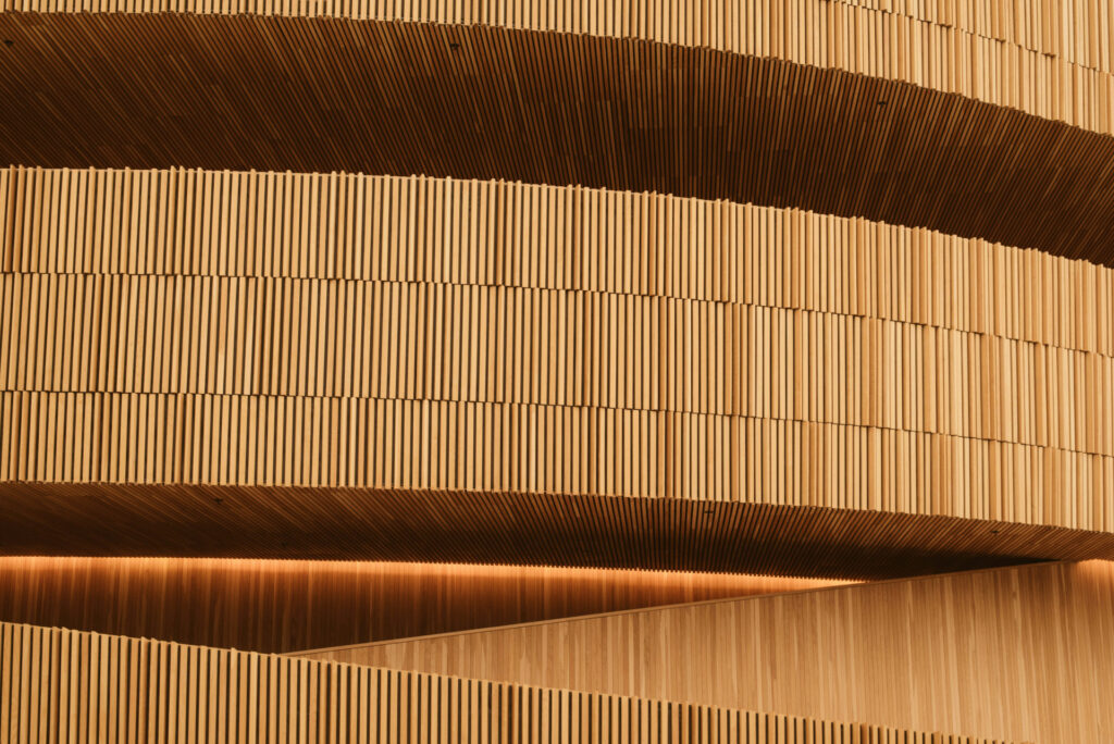 Oslo Opera House incorporates glulam as part of its sustainable design.