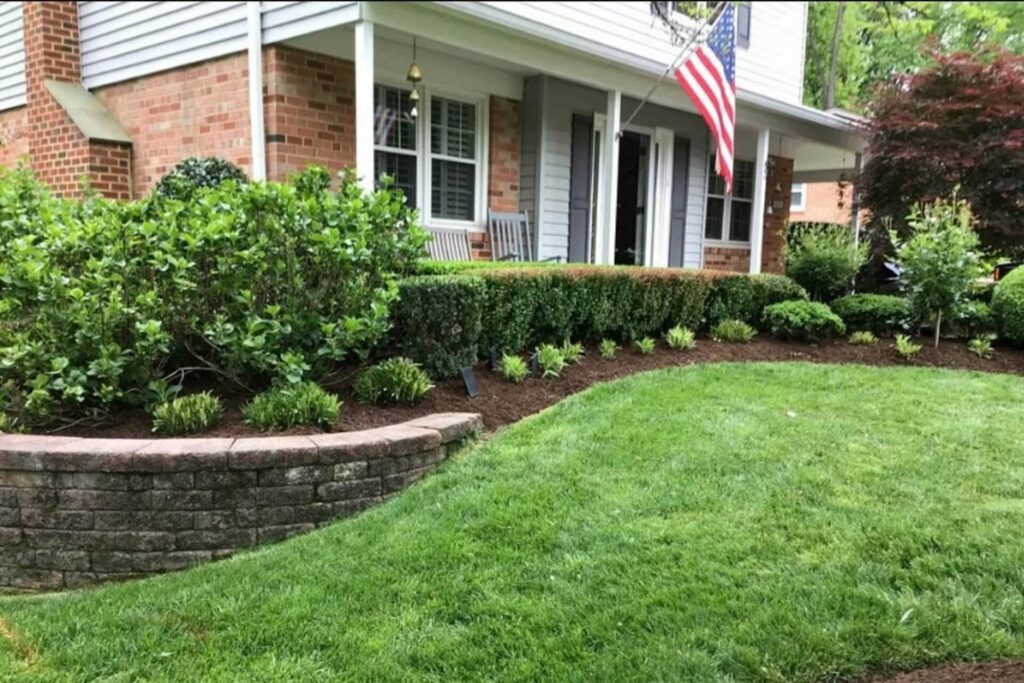 A house with a well-maintained lawn