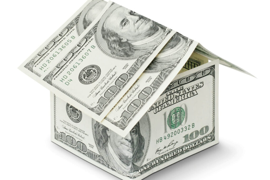 A house made of dollar bills