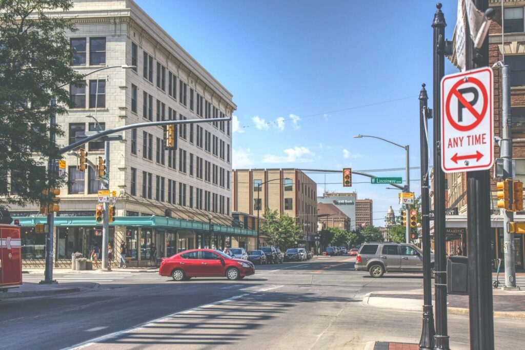 Street corner in Cheyenne, Wyoming