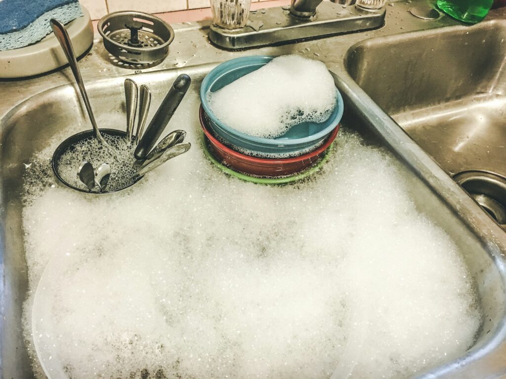 dirty sink because or dishwasher failure
