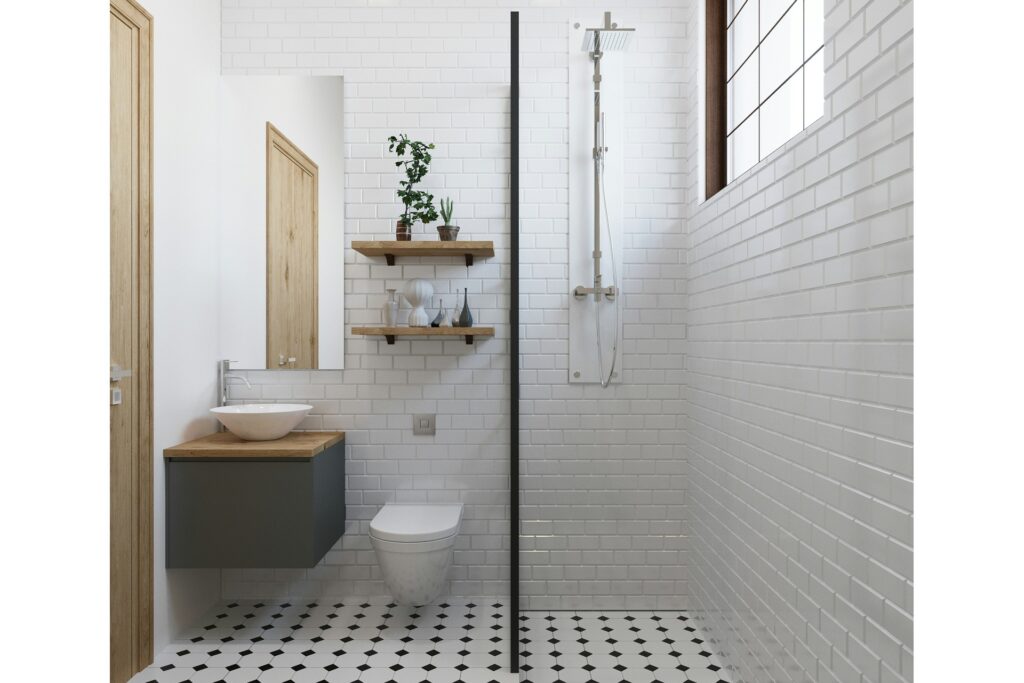 Cleaning the floor is easier with a floating vanity.