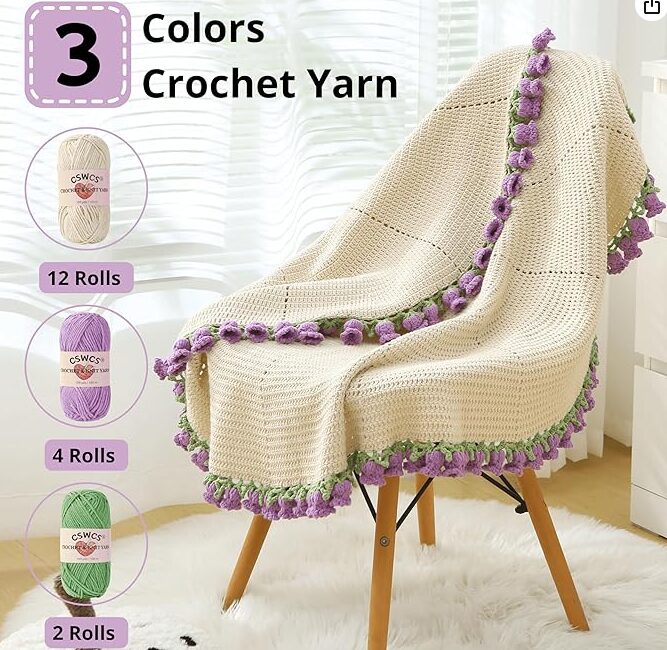 Unplug, relax, and crochet your own spring decor.